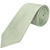 Plain Light Sage Green Silk Classic Men's Tie and Pocket Square Set