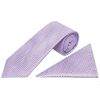 Lilac Textured Classic Tie and Pocket Square Set