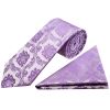 Cadbury Purple Paisley Classic Men's Tie and Pocket Square Set