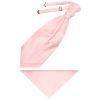 Plain Blush Pink Satin Men's Cravat Tie and Pocket Square Set