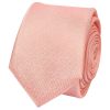 Plain Salmon Peach Silk Skinny Boys Tie