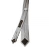 Silver Satin Skinny Boys Tie