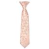 Pre Tied Rose Quartz Floral Boys Tie Age 4-7