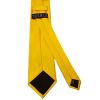 Plain Bright Yellow Satin Classic Men's Tie and Pocket Square Set