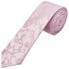 Light Dusty Pink Floral Skinny Men's Tie