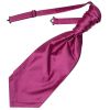 Plain Fuchsia Satin Men's Cravat Tie and Pocket Square Set