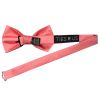 Plain Light Coral Pink Handmade Mens Bow Tie