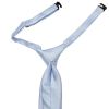 Pre Tied Dusty Blue Satin Boys Tie and Pocket Square Set Age 4-7
