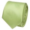 Plain Light Sage Boys Satin Skinny Tie and Pocket Square Set