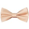 Pre Tied Nude Satin Boys Bow Tie Age 18 Months-3 Years