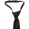Pre Tied Dark Grey Check Tweed Boys Tie Age 4-7
