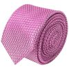 Hot Pink Textured Skinny Tie and Pocket Square Set