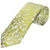 Mens Green Floral Silk Classic Tie and Pocket Square