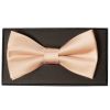 Plain Nude Satin Mens Bow Tie