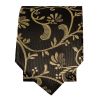Black with Gold Floral Skinny Boys Tie