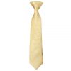 Pre Tied Gold Floral Boys Tie Age 4-7