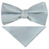 Pre Tied Duck Egg Boys Bow Tie and Pocket Square Set Age 4-7