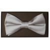 Plain Silver Handmade Mens Bow Tie