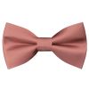 Pre Tied Rose Gold Satin Silk Boys Bow Tie Age 4-7