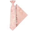 Pre Tied Rose Quartz Paisley Boys Tie and Pocket Square Set Age 4-7