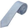 Plain Dusty Blue Silk Skinny Boys Tie and Pocket Square Set