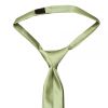 Pre Tied Sage Green Satin Boys Tie and Pocket Square Set Age 4-7
