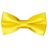 Pre Tied Sunshine Yellow Satin Boys Bow Tie Age 4-7