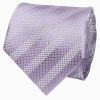 Mens Lilac Textured Stripe Silk Classic Tie Pocket Square and Cufflinks Box Set