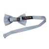 Plain Sky Blue Satin Silk Mens Bow Tie