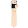 Classic Peach Mens Tie with Pocket Square and Lapel Pin Set