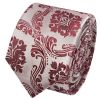 Burgundy Paisley Skinny Boys Tie
