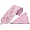 Dusty Pink Paisley Classic Men's Tie and Pocket Square Set