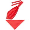 Coral Pink Satin Men's Cravat Tie and Pocket Square Set