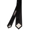 Black Silk Twill Skinny Mens Tie