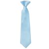 Pre Tied Sky Blue Satin Boys Tie Age 4-7
