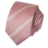 Light Pink Stripe Skinny Men's Silk Tie