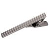 Gunmetal Grey Striped Metal Bar Tie Clip