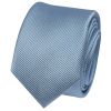 Light Blue Silk Twill Skinny Mens Tie and Pocket Square Set