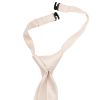 Pre Tied Blush Self Floral Textured Silk Boys Tie Age 4-7