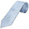 Mens Light Blue Textured Stripe Silk Classic Tie Pocket Square and Cufflinks Box Set