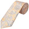 Peach and Blue Paisley Classic Mens Tie and Pocket Square Set