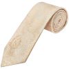 Gold Flower Classic Men's Tie and Pocket Square Set