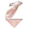 Rose Quartz Floral Men's Cravat Tie and Pocket Square Set