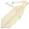 Plain Ivory Satin Men's Cravat Tie and Pocket Square Set