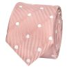 Rose Gold Large White Spot Skinny Men's Tie