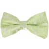 Pre Tied Sage Green Paisley Boys Bow Tie Age 4-7