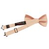 Pre Tied Light Peach Satin Silk Boys Bow Tie Age 4-7