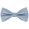 Pre Tied Dusty Blue Silk Boys Bow Tie and Pocket Square Set Age 4-7