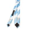 Sky Blue and White Striped Skinny Boys Tie and Pocket Square Set