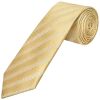 Mens Gold Textured Stripe Silk Classic Tie Pocket Square and Cufflinks Box Set
